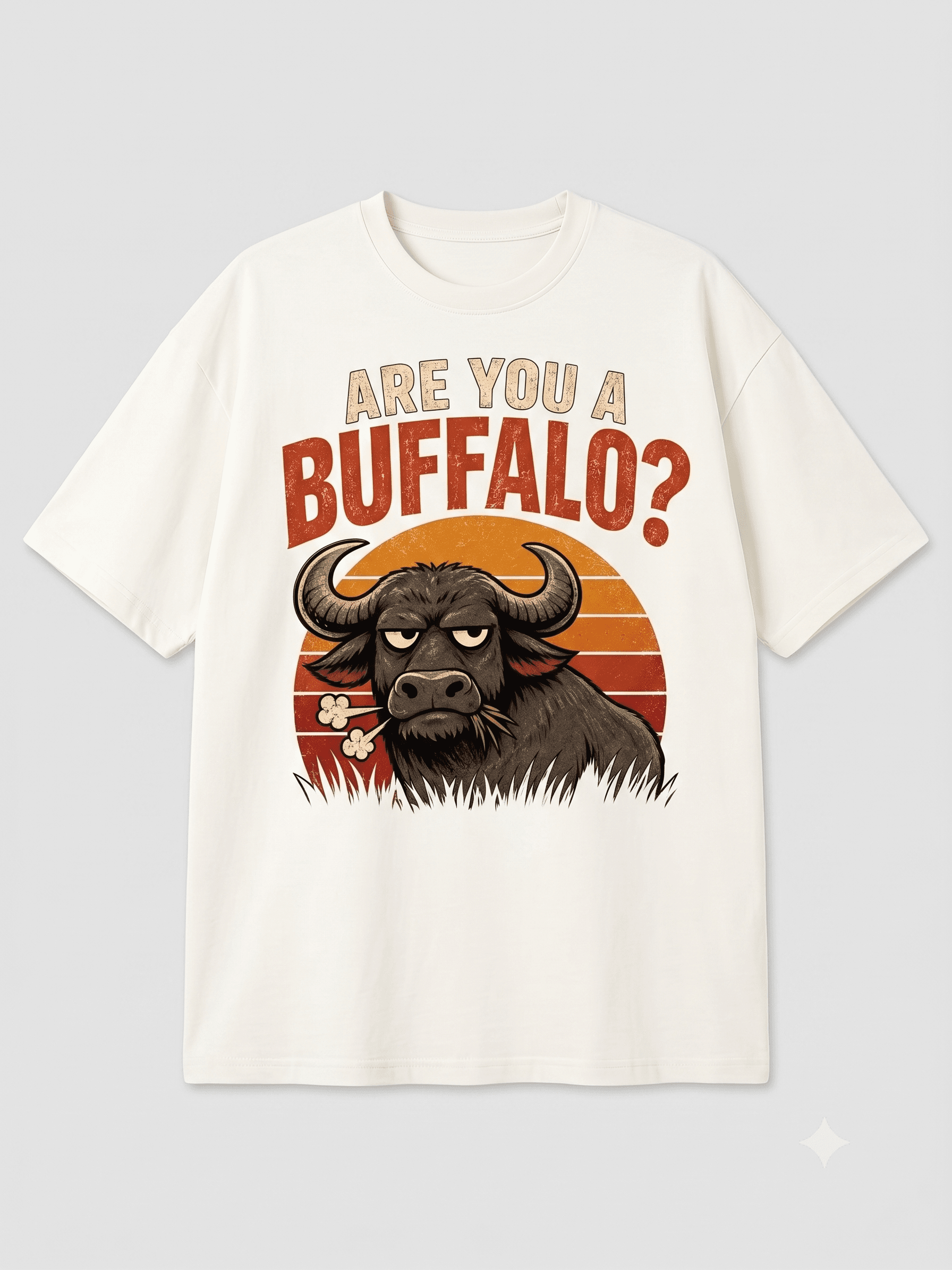 Are You A Buffalo? — White — On T-Shirt (real)