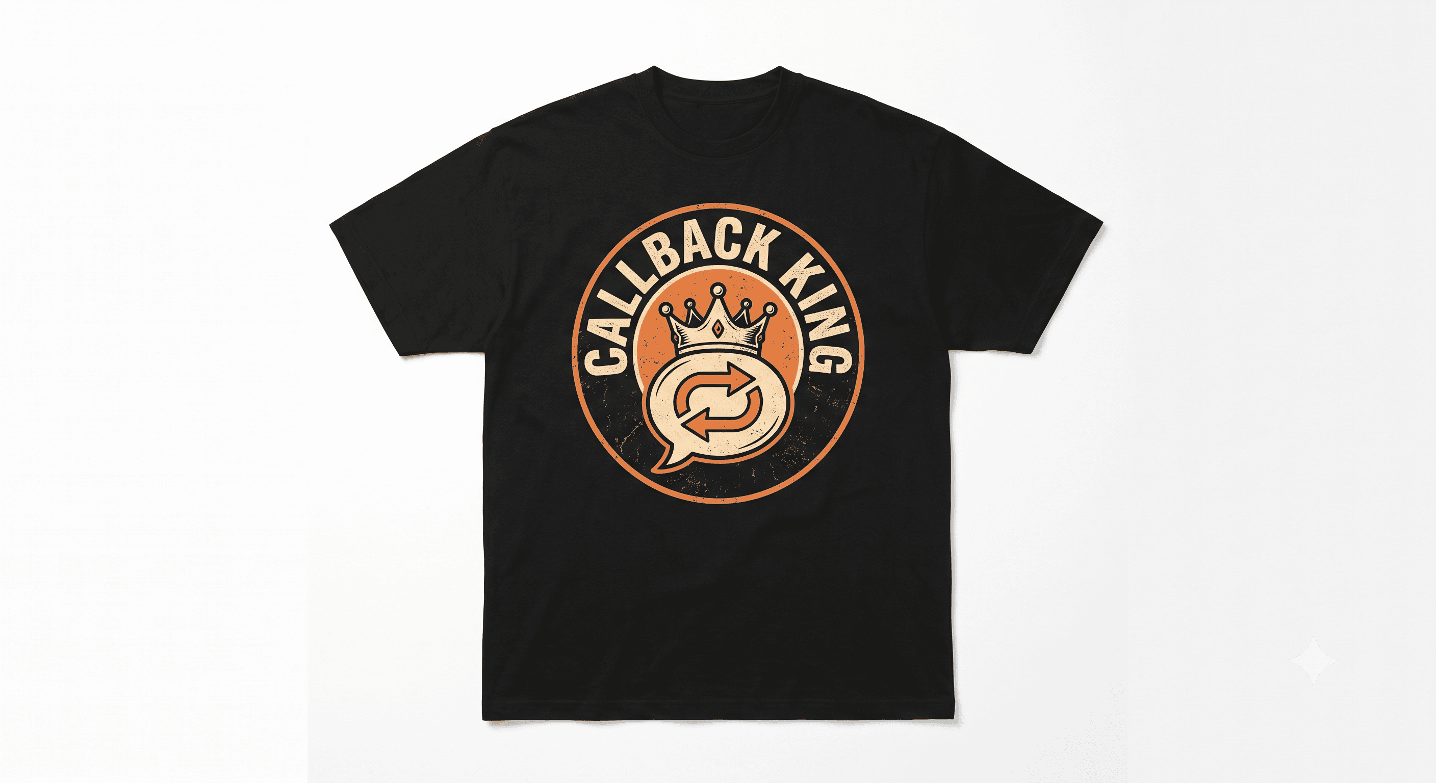 Callback King — Black — On T-Shirt (real)